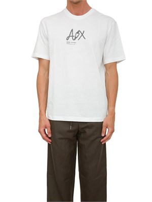 T-shirt girocollo A.X. bianco con logo in UOMO