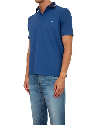 Polo Paul [and] Shark blu in tessuto con logo in UOMO
