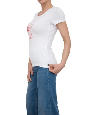 T-shirt bianca Liu Jo con stampa logo e strass in DONNA