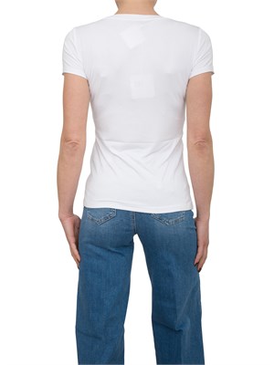 T-shirt bianca Liu Jo con stampa logo e strass in DONNA