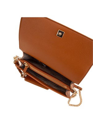 Borsa donna Liu Jo in pelle ecologica cuoio con cuciture e piccola pochette in DONNA