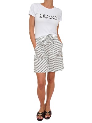 Shorts Liu Jo donna in popeline rigato all over in DONNA
