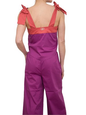 Top viola Liu Jo scollo quadrato e fiocchi spalline in DONNA