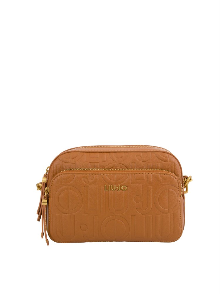 Borsa a tracolla Liu Jo cuoio con logo all over