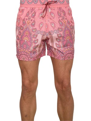 Costume a pantaloncino Etro uomo con stampa Paisley all over rosa in UOMO