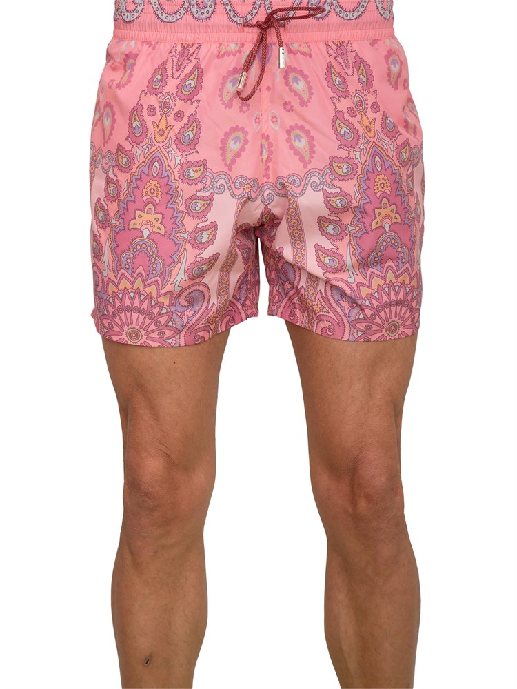 Costume a pantaloncino Etro uomo con stampa Paisley all over rosa