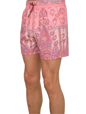Costume a pantaloncino Etro uomo con stampa Paisley all over rosa in UOMO