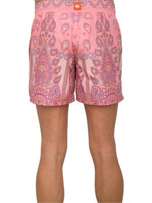 Costume a pantaloncino Etro uomo con stampa Paisley all over rosa in UOMO