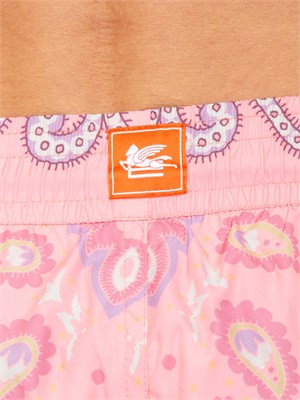 Costume a pantaloncino Etro uomo con stampa Paisley all over rosa in UOMO