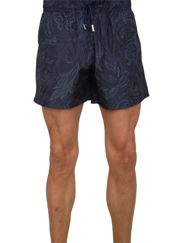Costume a pantaloncino Etro uomo con stampa Paisley blu