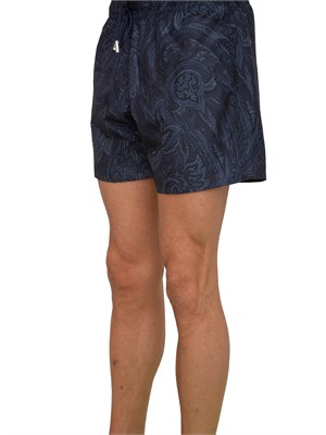 Costume a pantaloncino Etro uomo con stampa Paisley blu in UOMO