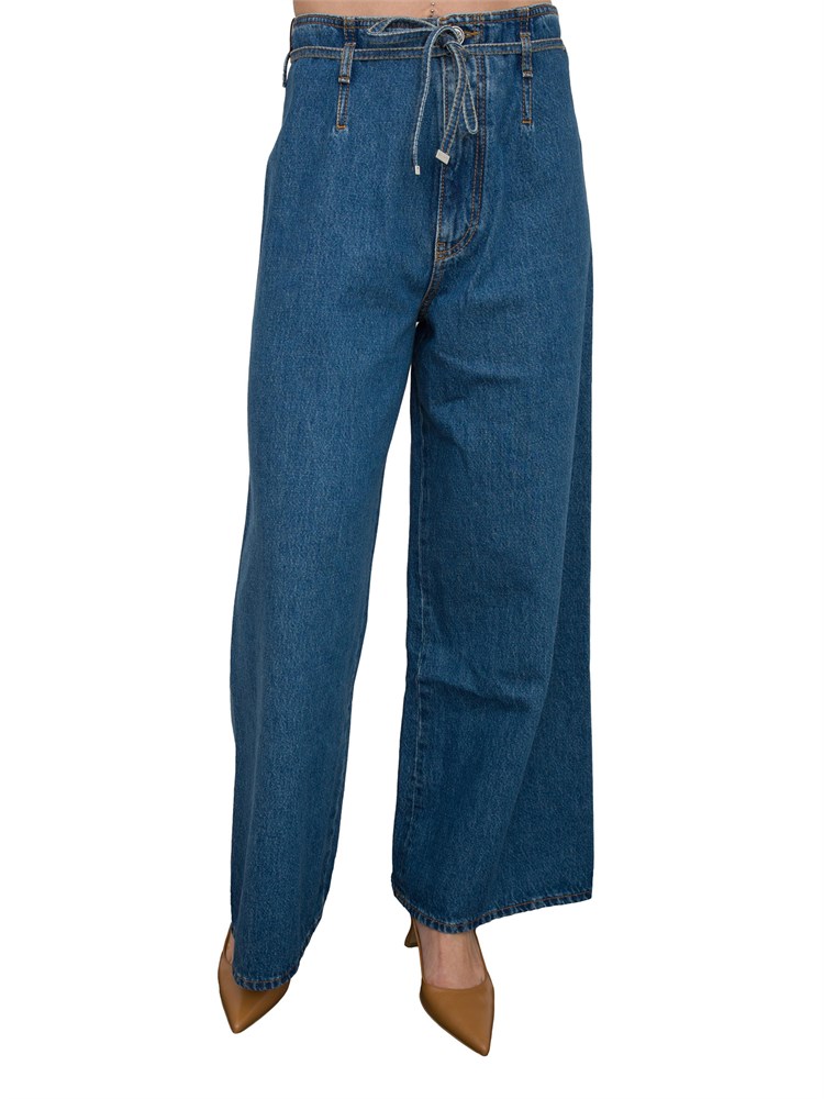 Jeans cinque tasche Etro con laccio rimovibile e gamba larga