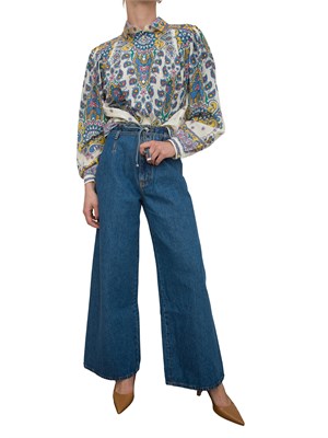Jeans cinque tasche Etro con laccio rimovibile e gamba larga in DONNA