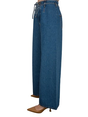 Jeans cinque tasche Etro con laccio rimovibile e gamba larga in DONNA