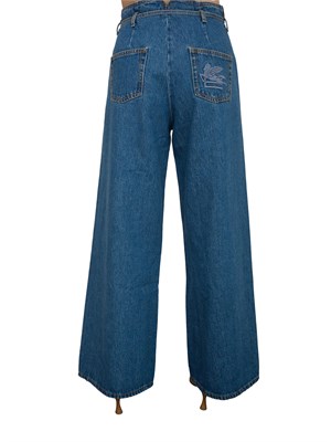 Jeans cinque tasche Etro con laccio rimovibile e gamba larga in DONNA