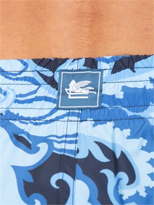Costume a pantaloncino Etro uomo con fantasia Paisley all over blu e azzurra in UOMO