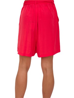 Shorts Liu Jo donna in viscosa fluida corallo con tasche e cintura in tessuto in DONNA