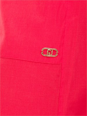 Shorts Liu Jo donna in viscosa fluida corallo con tasche e cintura in tessuto in DONNA