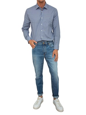 Camicia Liu-jo blu con stampa geometrica in UOMO