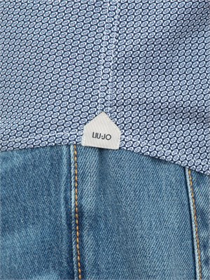 Camicia Liu-jo blu con stampa geometrica in UOMO