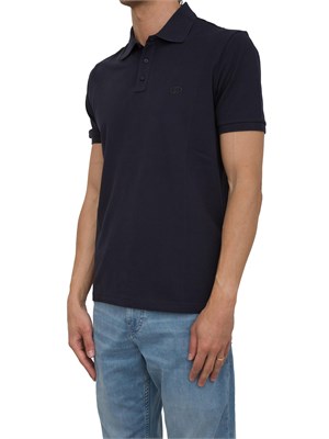 Polo Liu-jo blu in piquet con logo in UOMO