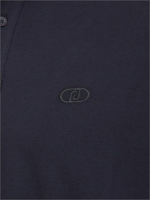 Polo Liu-jo blu in piquet con logo in UOMO