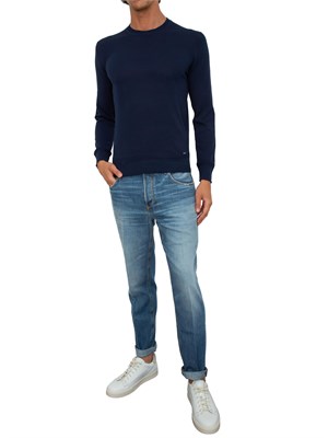 Maglia Liu-Jo blu in crèpe di cotone in UOMO