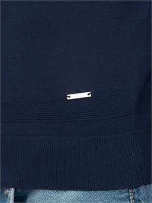 Maglia Liu-Jo blu in crèpe di cotone in UOMO