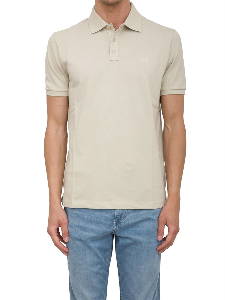 Polo Liu-jo beige in piquet con logo