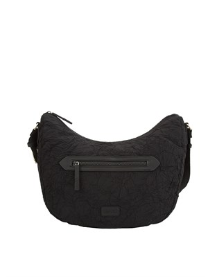 Borsa a tracolla Liu Jo in nylon nero effetto stropicciato in DONNA