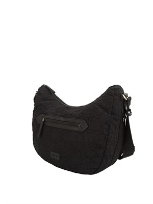 Borsa a tracolla Liu Jo in nylon nero effetto stropicciato in DONNA