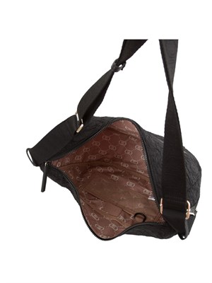 Borsa a tracolla Liu Jo in nylon nero effetto stropicciato in DONNA