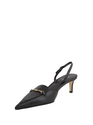 Décolleté Michael Michael Kors Lena slingback in pelle nera in DONNA