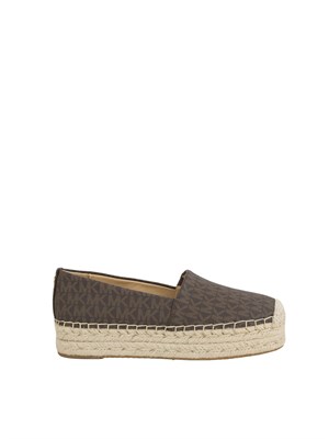 Espadrillas marroni Michael Michael Kors Lynn con plateau e logo in DONNA