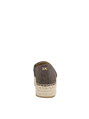 Espadrillas marroni Michael Michael Kors Lynn con plateau e logo in DONNA