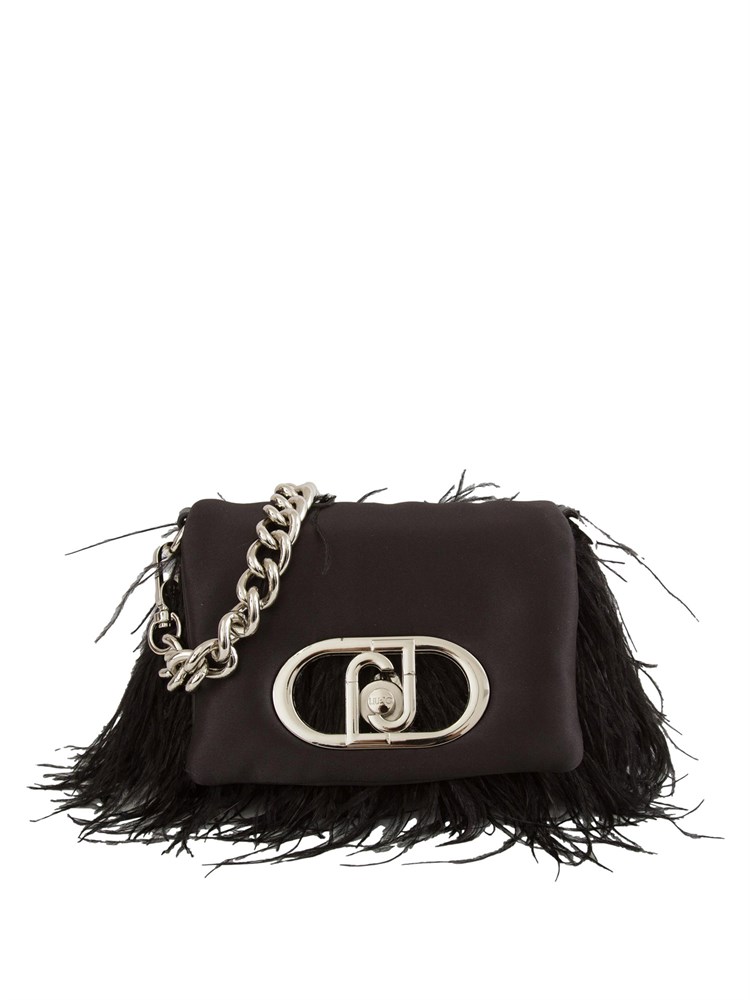 Borsa piccola Liu Jo LaPuffy nera con piume