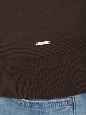Maglia Liu-Jo marrone in crèpe di cotone in UOMO