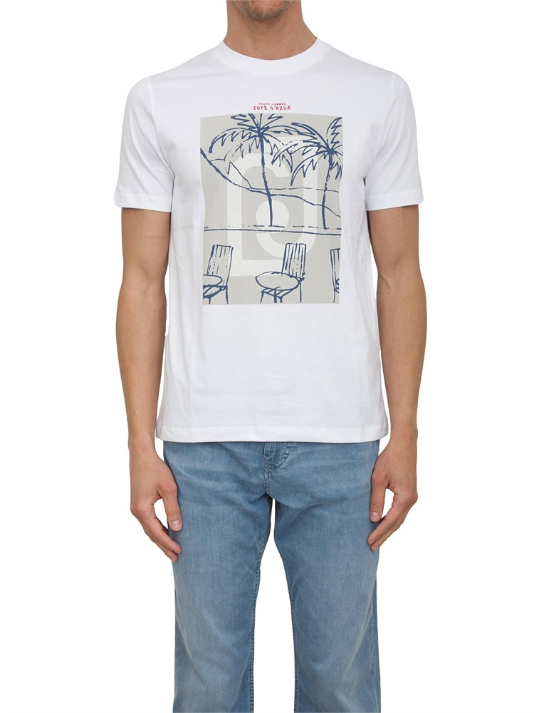 T-shirt Liu-jo bianco con stampa Cote d'Azur