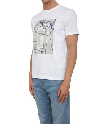 T-shirt Liu-jo bianco con stampa Cote d'Azur in UOMO