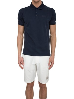 Polo Ea7 Lux Identity in misto modal blu in UOMO