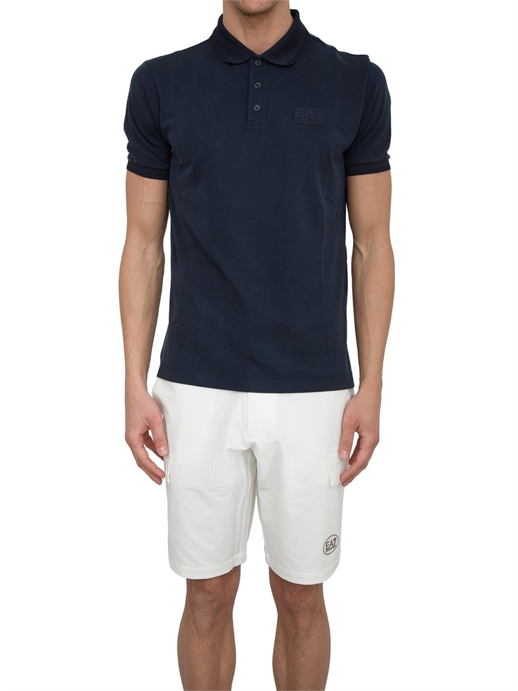 Polo Ea7 Lux Identity in misto modal blu