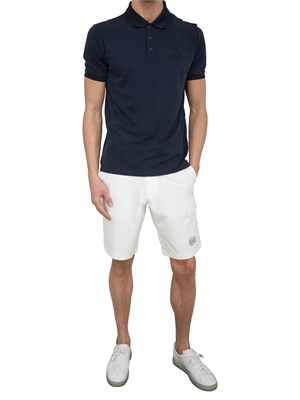 Polo Ea7 Lux Identity in misto modal blu in UOMO