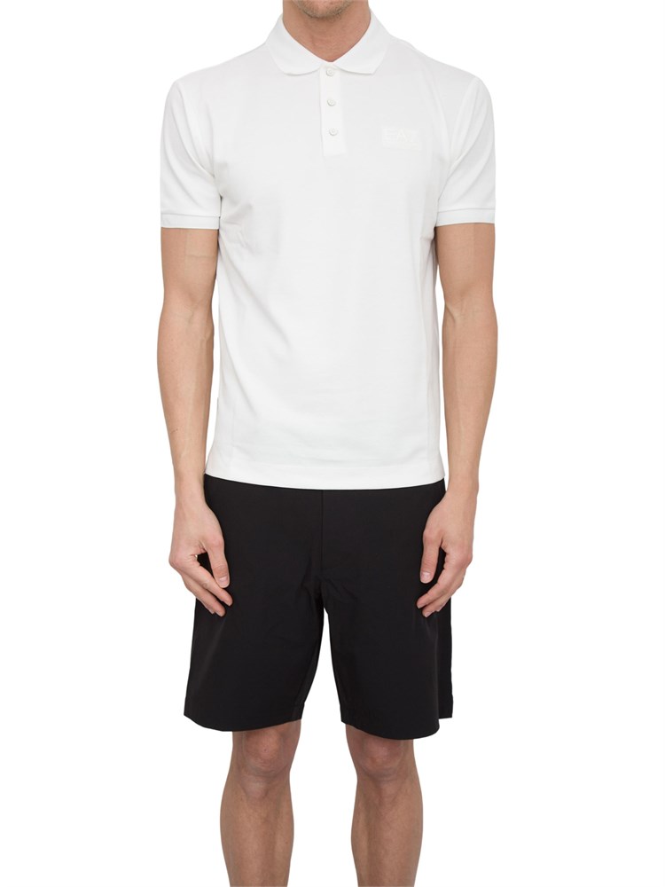 Polo Ea7 Lux Identity in misto modal avorio