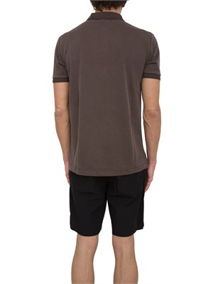 Polo Ea7 Lux Identity in misto modal marrone in UOMO