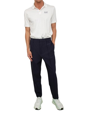Polo uomo Ea7 Emporio Armani Tennis Club in cotone stretch avorio in UOMO