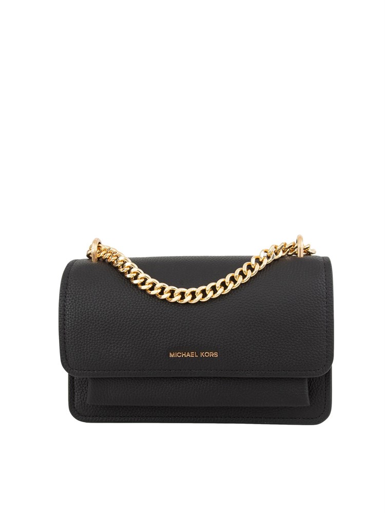 Borsa a spalla Michael Michael Kors modello Claire in pelle martellata nera