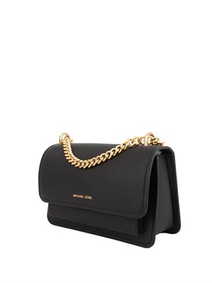 Borsa a spalla Michael Michael Kors modello Claire in pelle martellata nera in DONNA