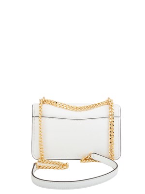 Borsa a spalla Michael Michael Kors modello Claire in pelle martellata bianca in DONNA