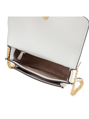 Borsa a spalla Michael Michael Kors modello Claire in pelle martellata bianca in DONNA