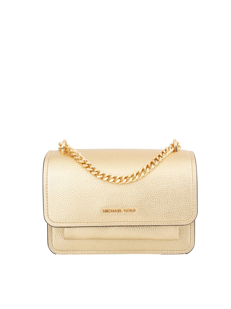 Borsa donna Michael Michael Kors in pelle martellata oro e catena oro